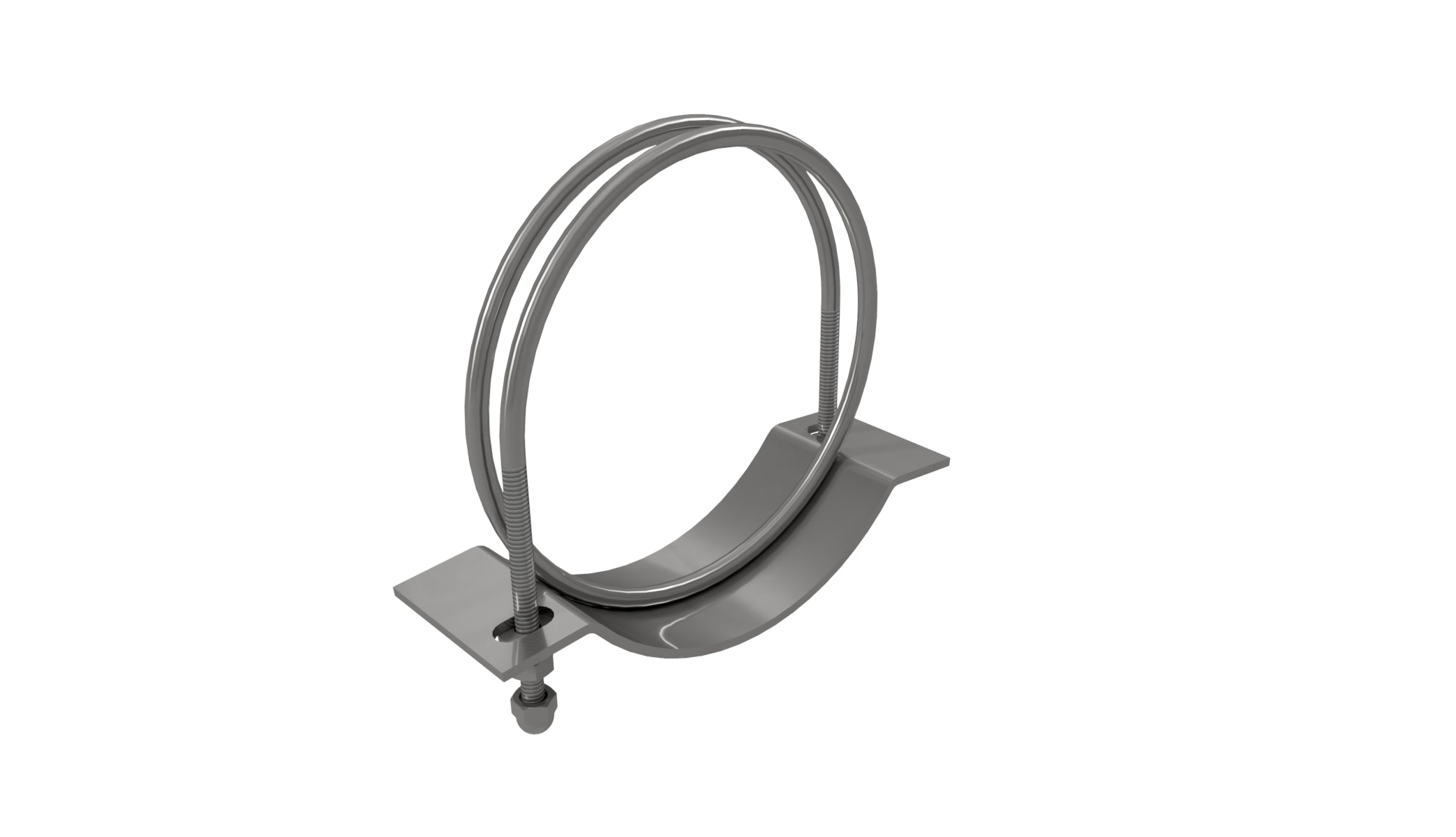 Spiral Double Bolt Hose Clamp (Clockwise/Right-Hand) - 316 Stainless Steel